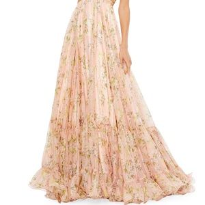 Mac Duggal floral chiffon dress